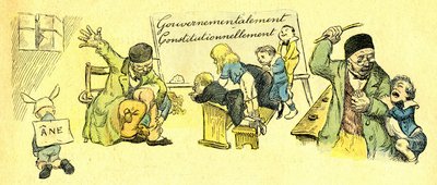 Rough Life of Schoolmen at the Saint Boniface Institution in Paris in 1867 by Adolphe Leon Willette