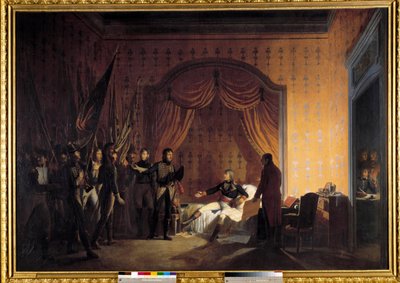 First Campaign of Italy (1796-1797): “Napoleon Bonaparte (1769-1821) receiving in Millesimo the Austrosard Flags taken at the Battle of Montenotte and the Capture of Cossaria presented by Generals Marmont and Jean Andoche Junot (Jean-Andoche) (1771-1813) by Adolphe Roehn