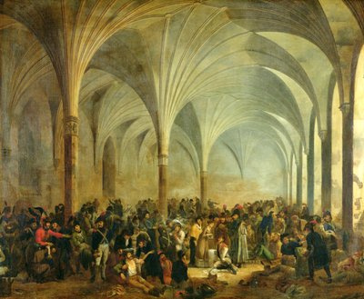 The Military Hospital of the French and Russians at Marienburg in June 1807, 1808 by Adolphe Roehn