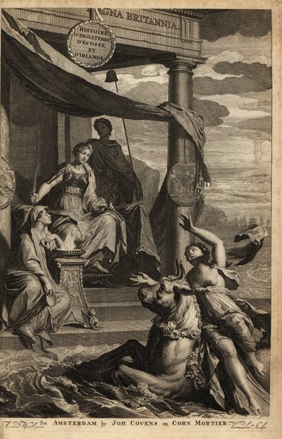 Allegorical Frontispiece with Europa, Zeus and Themis by Adriaan van der (after) Werff