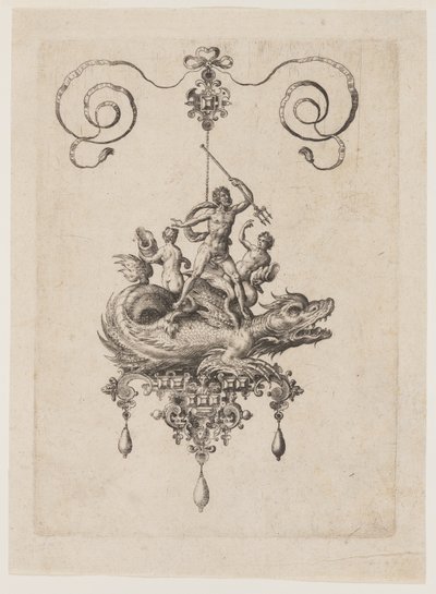 Designs for Pendants with Sea Monsters by Adriaen Collaert