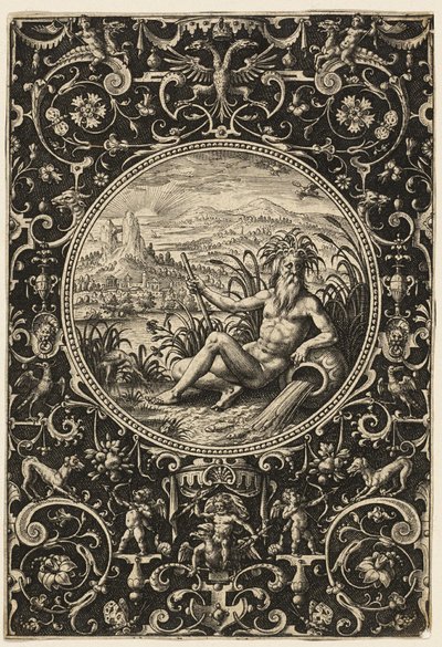 Neptune as a River God, plate two from The Judgment of Paris by Adriaen Collaert
