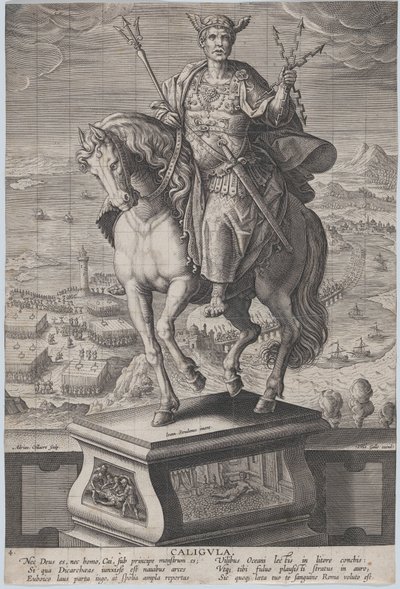 Equestrian Statue of Caligula by Adriaen Collaert