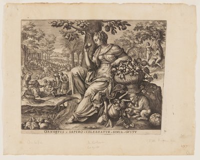 Taste, from The Five Senses by Adriaen Collaert