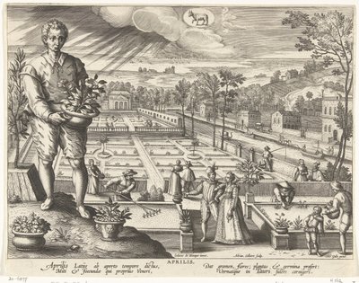 The Month of April (April) (The Twelve Months) (Menses XII Anni Solaris) by Adriaen Collaert