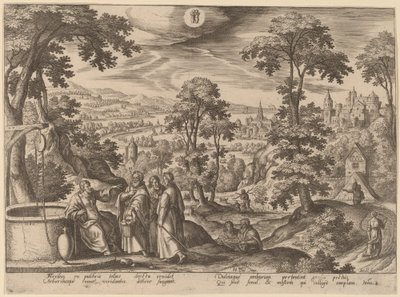 Christ and the Woman of Samaria by Adriaen Collaert after Hans Bol