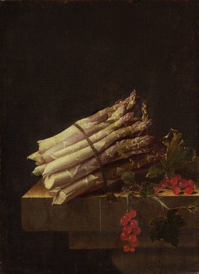 Still Life with Asparagus and Red Currants by Adrian Coorte