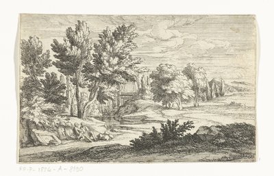 Landscape with Tomb Monument by Adriaen Frans Boudewyns