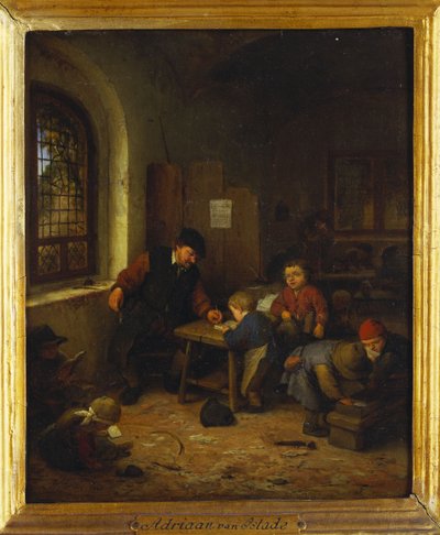 Interior of a Schoolroom by Adriaen Jansz. van Ostade