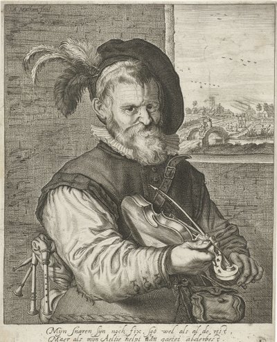Old Violinist by Adriaen Matham