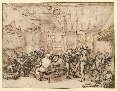 Peasants in the Tavern by Adriaen van Ostade