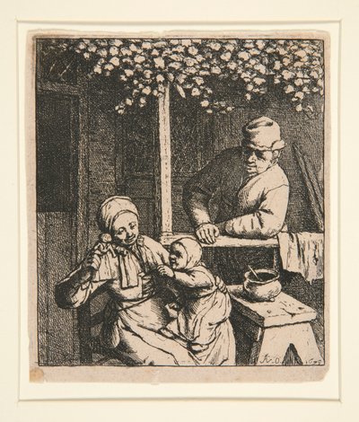 Woman Teasing Child with Doll by Adriaen van Ostade