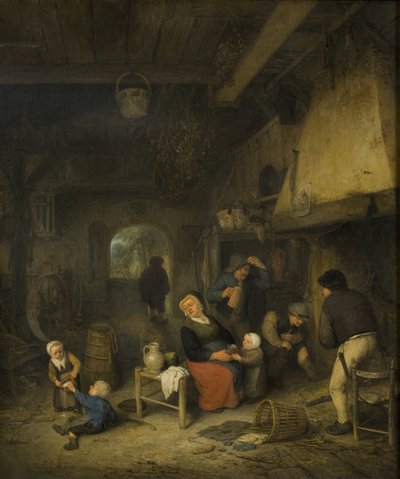 Peasant Family at an Inn by Adriaen van Ostade