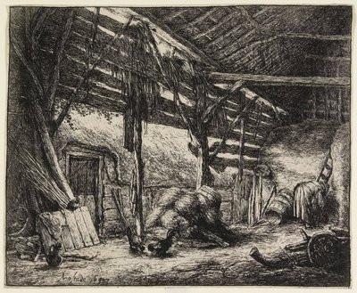 The Barn by Adriaen van Ostade