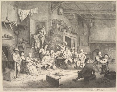 The Dance at the Inn by Adriaen van Ostade