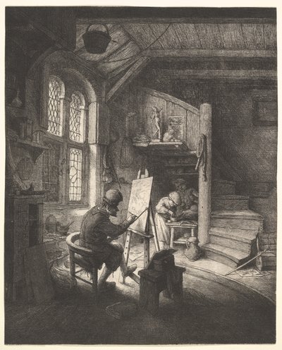 The Painter in His Studio by Adriaen van Ostade
