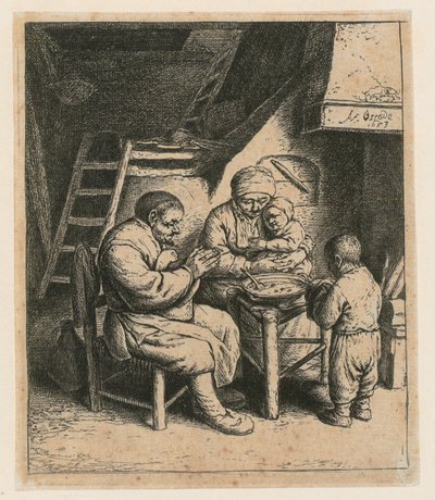 Grace Before Meals by Adriaen van Ostade