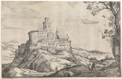 Landscape with a Castle on a Hill by Adriaen van Stalbemt