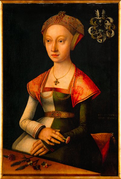Portrait of a Young Woman with a Carnation by Adriaen van Utrecht