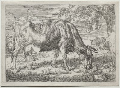 Cow and Two Sheep at the Foot of a Tree by Adriaen van de Velde