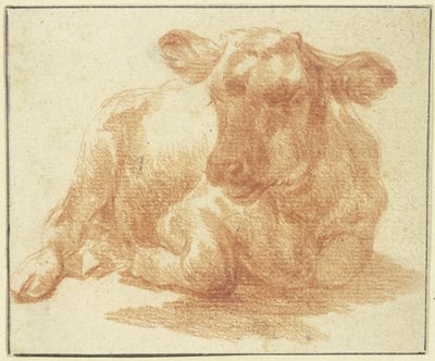 Lying cattle to the right by Adriaen van de Velde