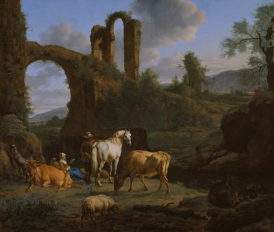 Pastoral Landscape with Ruins, 1664 by Adriaen van de Velde