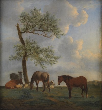 Pasture with Horses and Cattle by Adriaen van de Velde