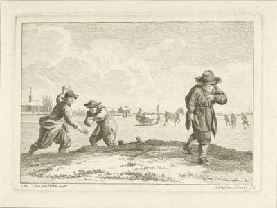 Snowball throwers, engraved by Anthonij van der Haer, c.1745-85 by Adriaen van de Velde