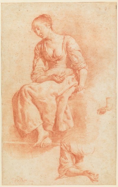 Seated Girl by Adriaen van de Velde