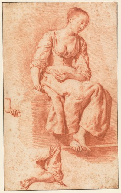Seated Girl by Adriaen van de Velde