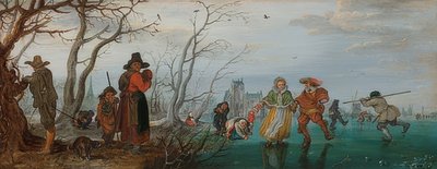 Winter (Pleasure on the Ice) by Adriaen van de Venne