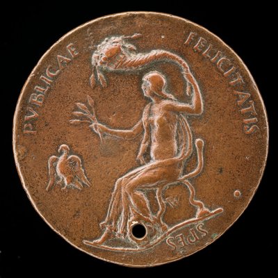 Felicitas Seated, Holding Ears of Corn and Waving Cornucopiae [reverse] by Adriano Fiorentino