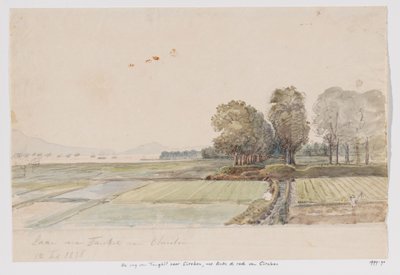 Landscape with Road from Tangkil to Cirebon and View of the Roadstead of Cirebon, West Java by Adrianus Johannes Bik