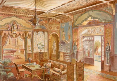 Games Room in Assyrian Style, Illustration from 