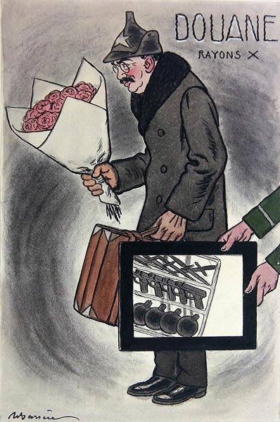 Cartoon of the Soviet Ambassador to France, Valerian Devgalevsky, from the French Journal 