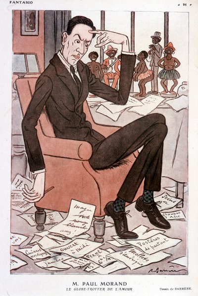 Humorous Portrait of Paul Morand - by Barrère in 