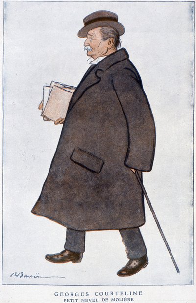 Portrait of Georges Courteline by Adrien Barrere