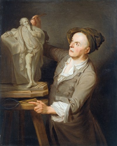 Louis-Francois Roubiliac Modelling his Monument to Shakespeare by Adrien Carpentiers