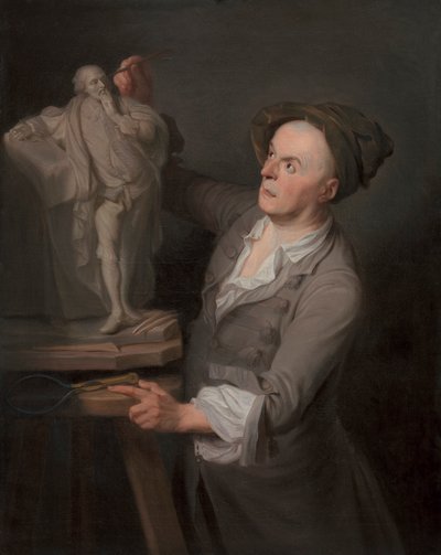 Louis-Francois Roubiliac Modelling His Monument to Shakespeare by Adrien Carpentiers