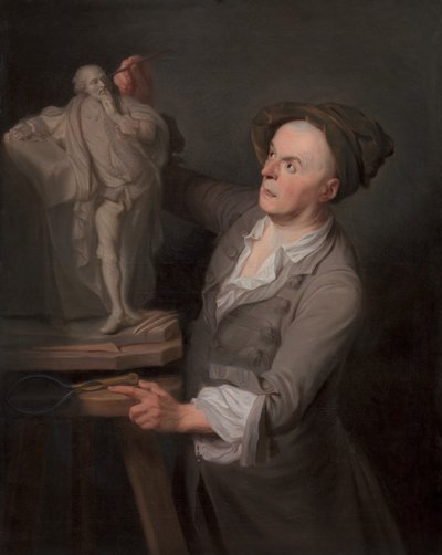 Louis-Francois Roubiliac Modelling His Monument to Shakespeare by Adrien Carpentiers