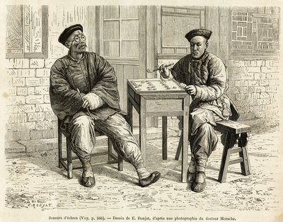 Chess players (engraving after A. Marie