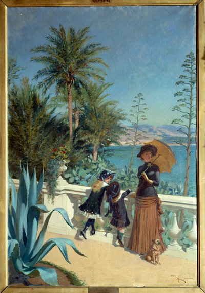 Terrace in Monte Carlo by Adrien Emmanuel Marie