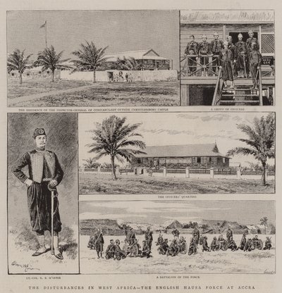 The Disturbances in West Africa, the English Hausa Force at Accra by Adrien Emmanuel Marie