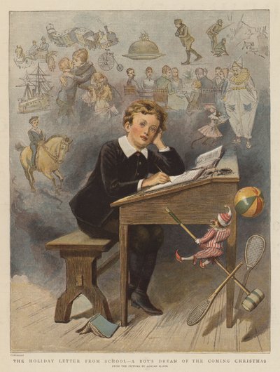 The Holiday Letter from School, a Boy