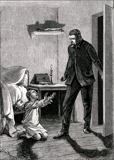 The spy child: A child throws himself at his father