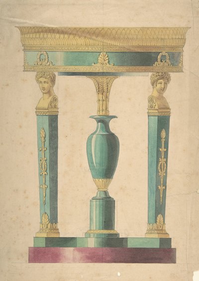 Design for a Table, Early 19th Century by Adrien Louis Marie Cavelier.