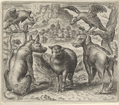 Fable of the Wolf and His Lawsuit Against the Sheep by Egidius  Sadeler (II)