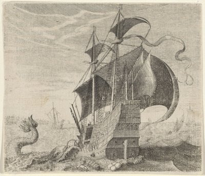 Fable of the Ship and the Whale by Egidius  Sadeler (II)