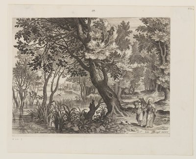 Riverscape with The Temptation of Christ by Aegidius Sadeler II