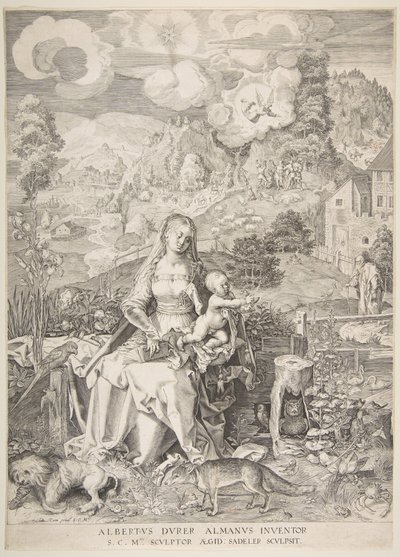 Virgin and Child in a Landscape by Aegidius Sadeler II